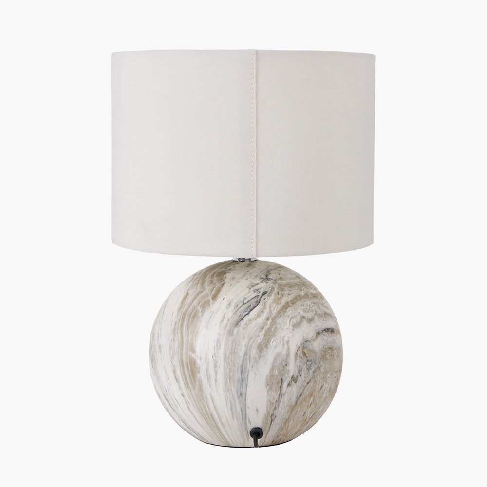 Viejo Grey Stone Effect Ceramic Ball Table Lamp